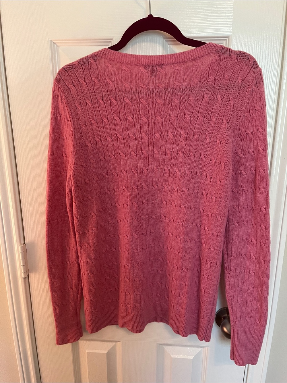 Talbots Lambswool Blend Cable Sweater - Picture 5 of 6
